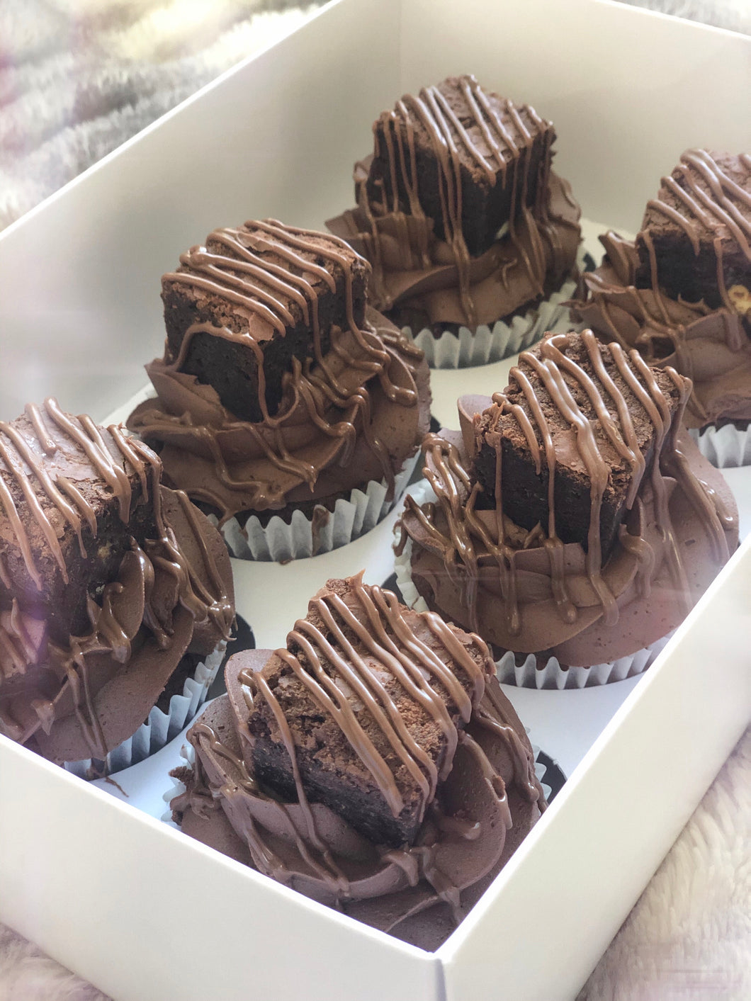 Chocolate brownie cupcakes